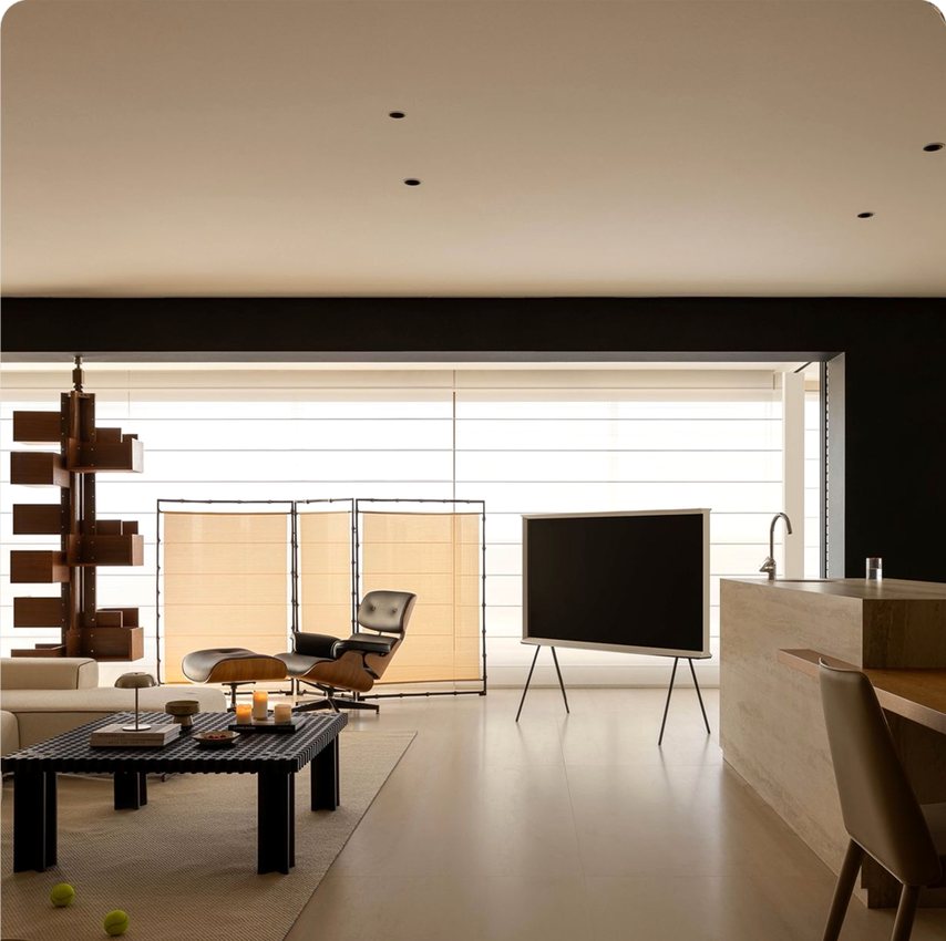 Natural wood interior rendering example